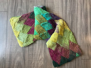 Shop Sample: Entrelac Scarf (Yarn now on Sale!)