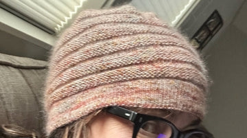 corrugated texture handknit hat
