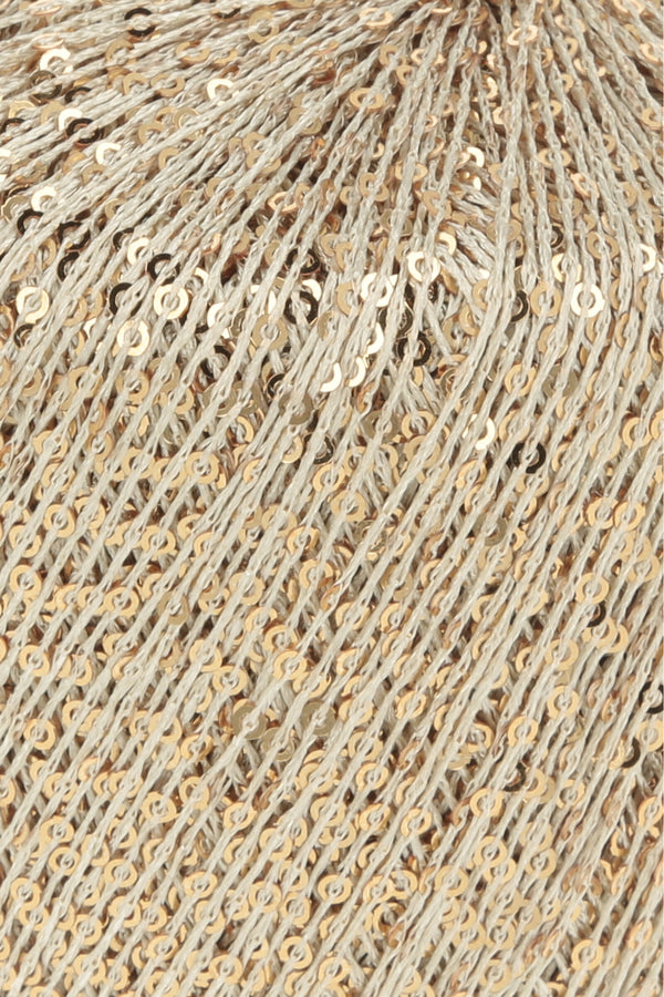 lang yarns paillettes 0096 beige/gold - Knot Another Hat