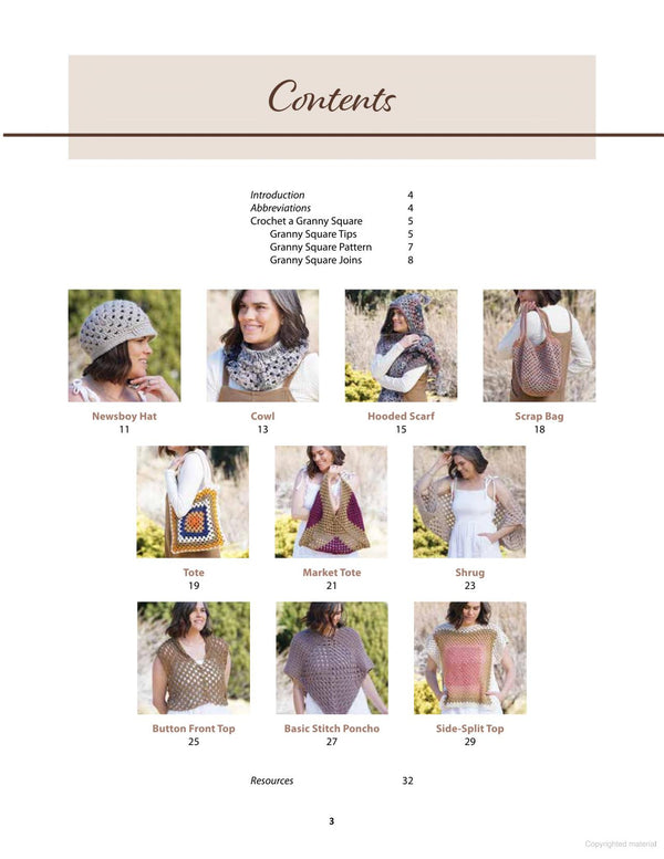 crochet granny square tops, bags and more - Knot Another Hat