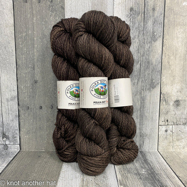 Good VIbes Yarn Tour Polka Dot Sheep Yarns Big Sky Bulky beartooth - Knot Another Hat