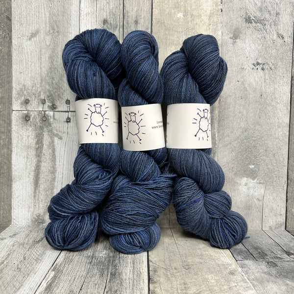 lavendersheep shaniko fingering midnight blue - Knot Another Hat