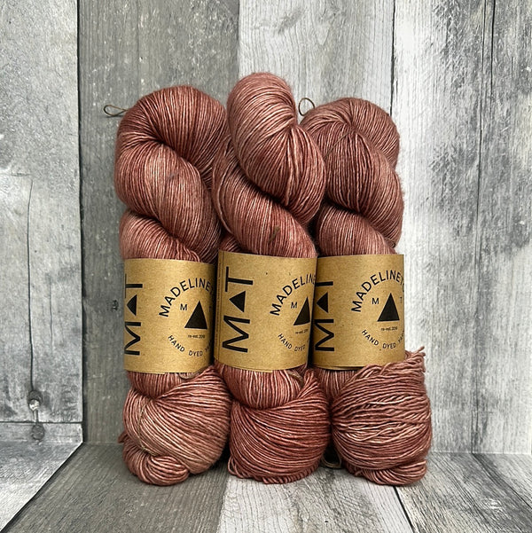 madelinetosh tosh merino light pink mist smoke tree - Knot Another Hat