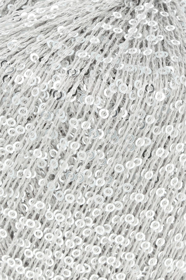 lang yarns paillettes 0024 off white/silver - Knot Another Hat