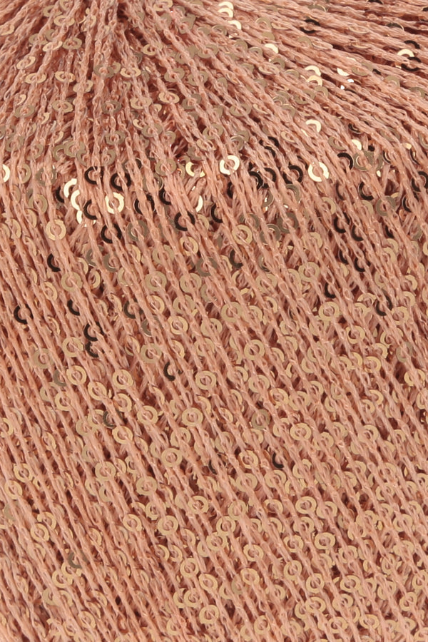 lang yarns paillettes 0059 peach/gold - Knot Another Hat