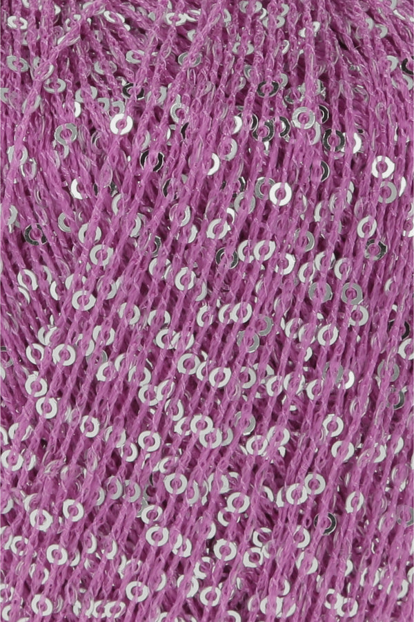 lang yarns paillettes 0085 bright pink/silver - Knot Another Hat