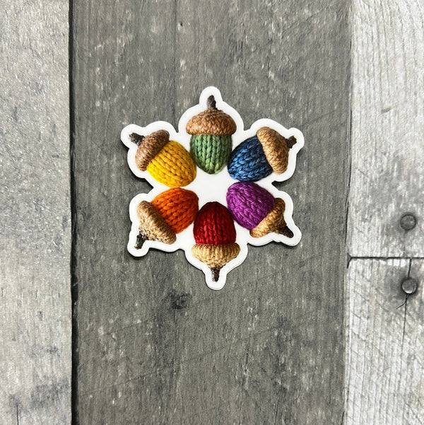 small packages knit stickers acorns - Knot Another Hat