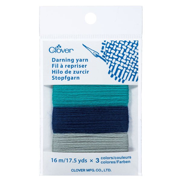 clover darning yarn 7952 blue - Knot Another Hat