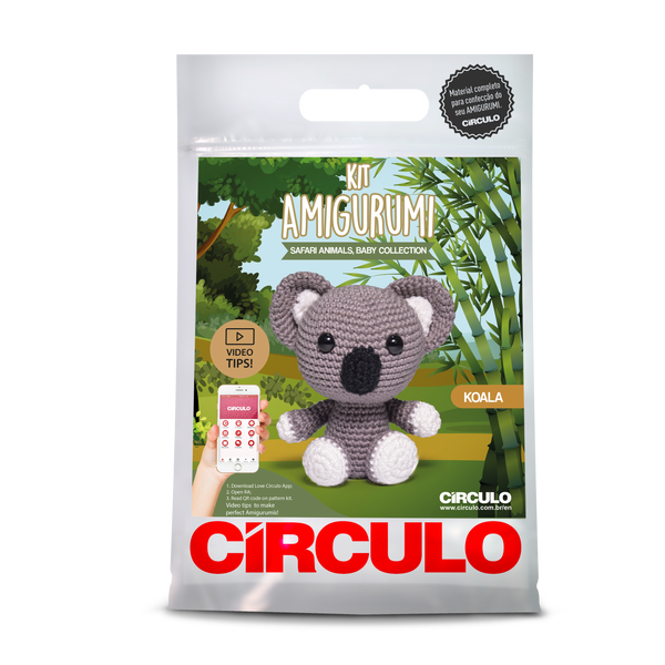 circulo amigurumi baby safari animal kit 03 koala - Knot Another Hat