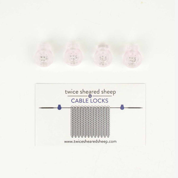twice sheared sheep cable locks small pink - Knot Another Hat