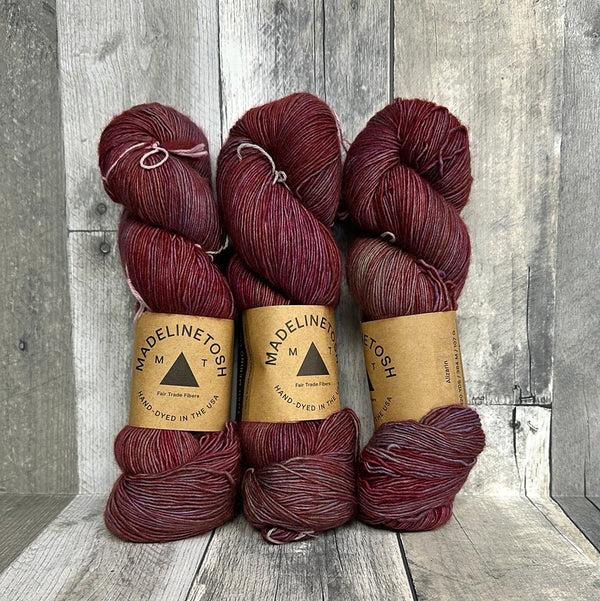 madelinetosh tosh merino light alizarin - Knot Another Hat