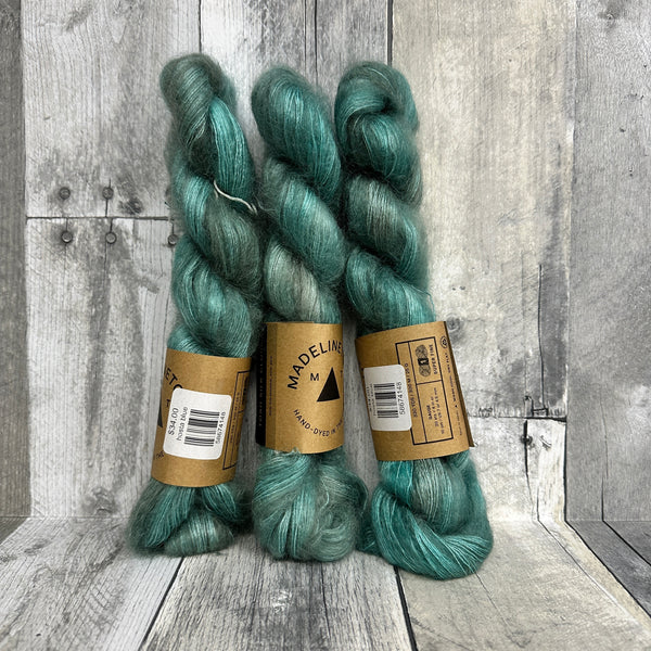 madelinetosh tosh silk cloud, hand-dyed hosta blue - Knot Another Hat
