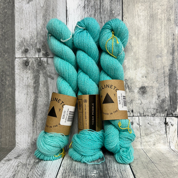 madelinetosh tosh pebble, hand-dyed button jar blue - Knot Another Hat