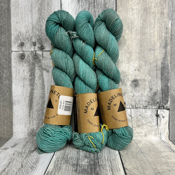madelinetosh tosh pebble, hand-dyed hosta blue - Knot Another Hat