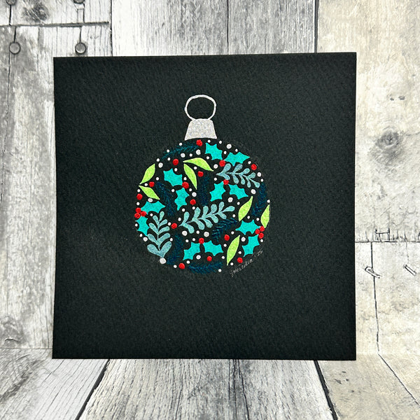 hand-painted holiday art prints by jennifer heredia Ornament - Knot Another Hat