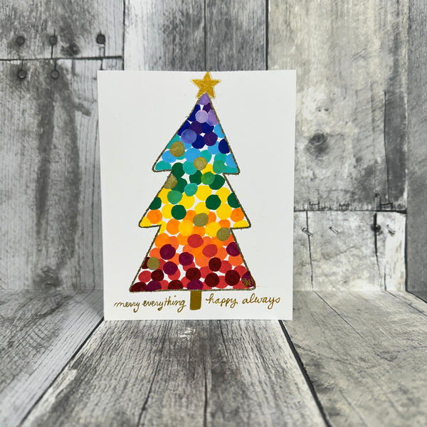 hand-painted holiday cards by jennifer heredia merry everything white - Knot Another Hat