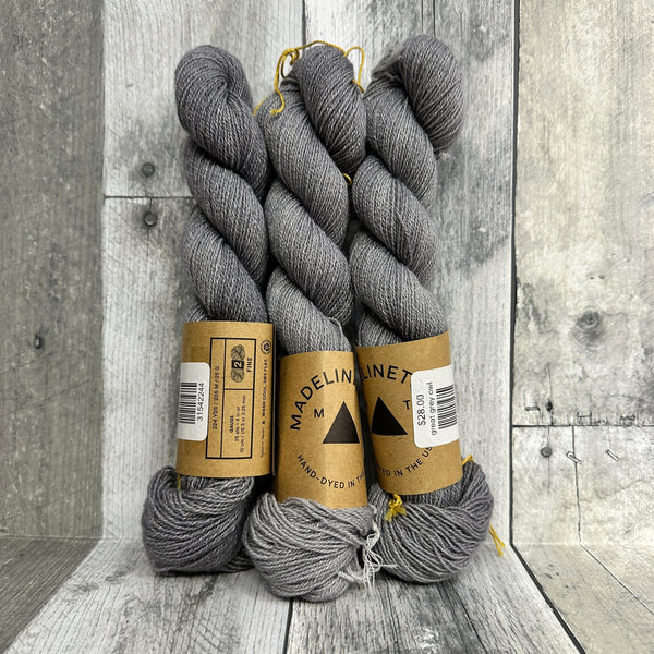 madelinetosh tosh pebble, hand-dyed great grey owl - Knot Another Hat