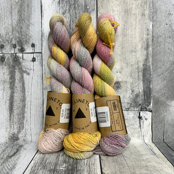 madelinetosh tosh pebble, hand-dyed texas tulips - Knot Another Hat