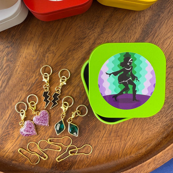 lemonwood stitch marker sets funky waves - Knot Another Hat