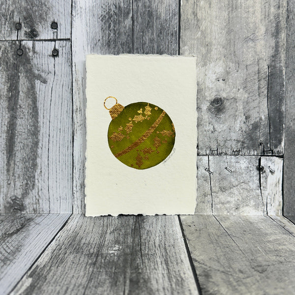 hand-painted holiday art prints by jennifer heredia 4x6 green stripe - Knot Another Hat