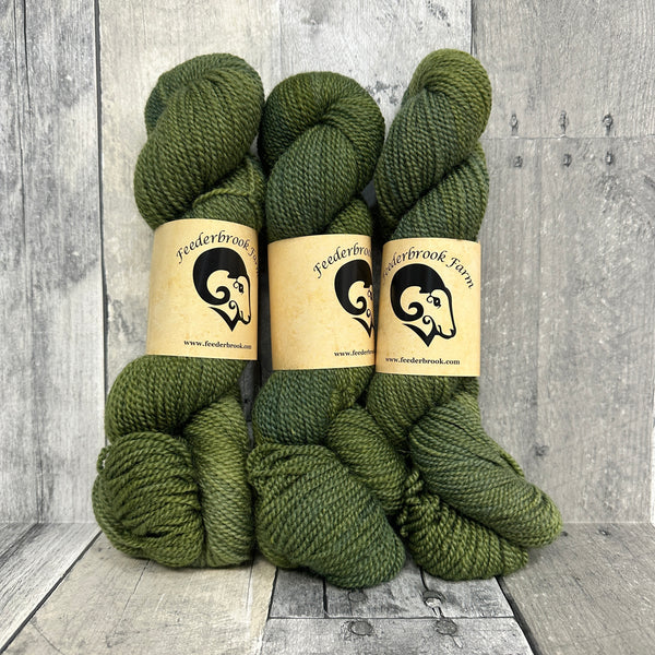 feederbrook farm BFL solid DK moss - Knot Another Hat
