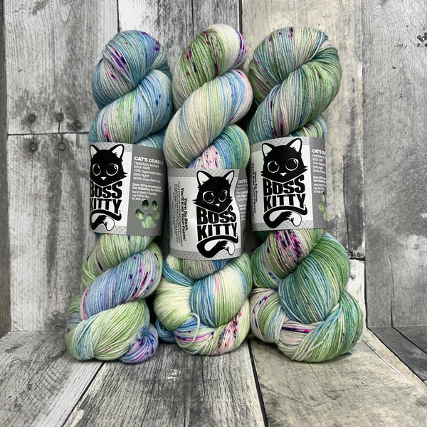 boss kitty cat's cradle custom color: bloom with a view - Knot Another Hat