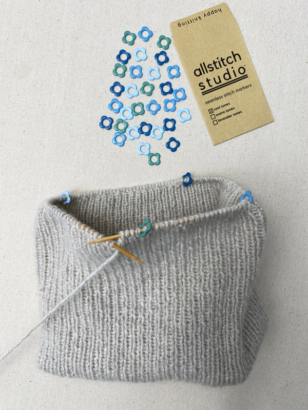 allstitch studio small flower stitch markers  - Knot Another Hat