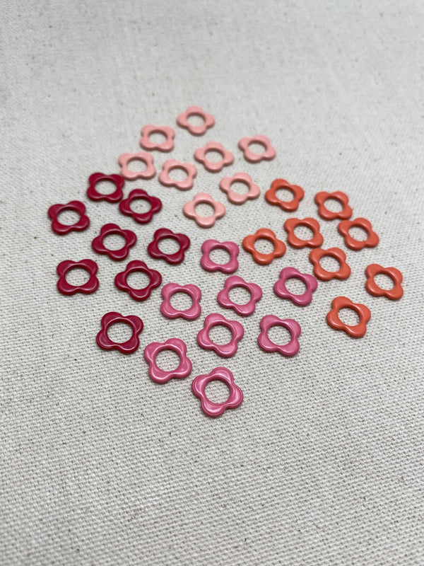 allstitch studio small flower stitch markers warm - Knot Another Hat