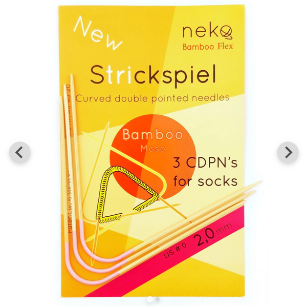 neko bamboo flex double-pointed needles N / US 0 (2.0mm) - Knot Another Hat