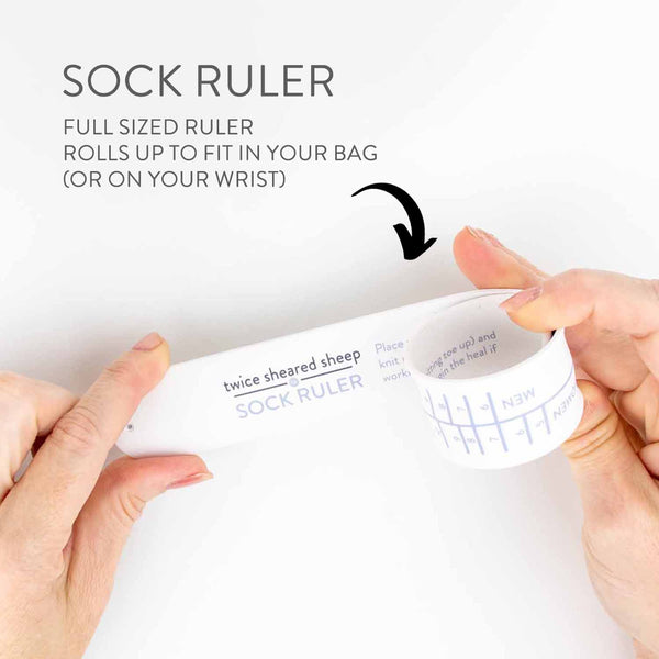 twice sheared sheep sock sizing ruler bracelet  - Knot Another Hat