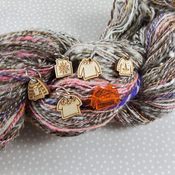 katrinkles spooky sweater stitch marker set - Knot Another Hat