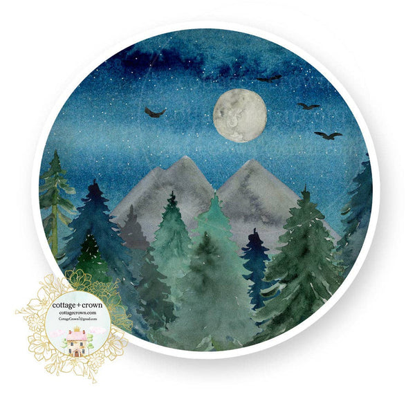 cottage + crown snarky vinyl stickers night sky - Knot Another Hat