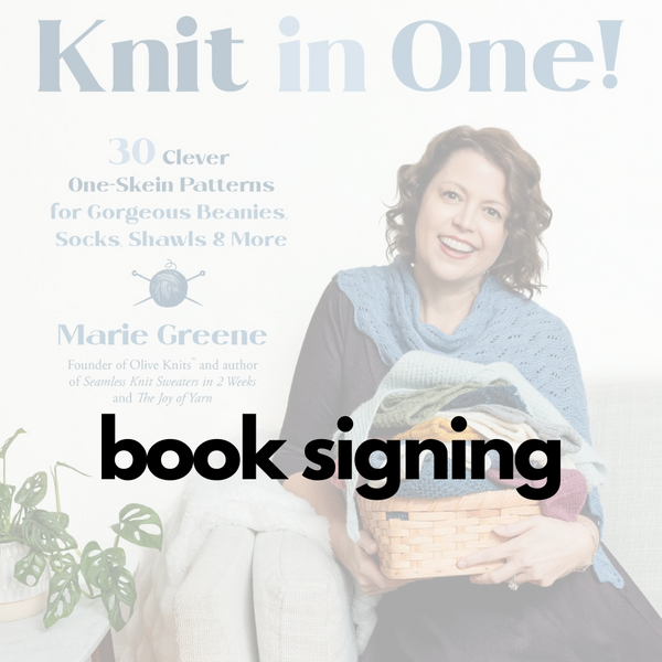 Knit in One book signing with author and designer Marie Greene :: oct 3 - Knot Another Hat