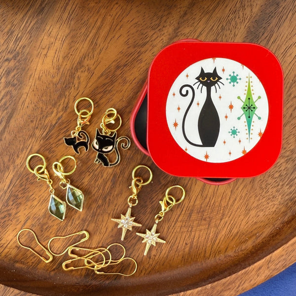 lemonwood stitch marker sets kitty kitty - Knot Another Hat