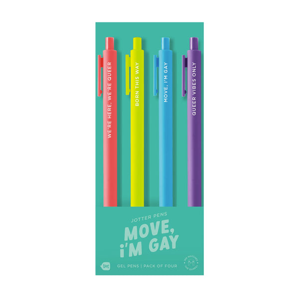 jotter pens - 4 pack move I'm gay - Knot Another Hat