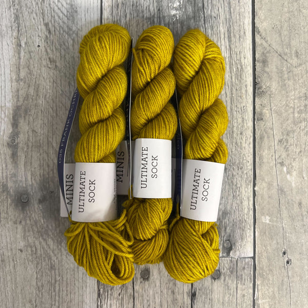 malabrigo ultimate sock mini skeins 035 frank ochre - Knot Another Hat