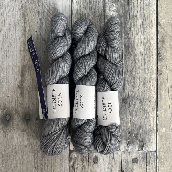 malabrigo ultimate sock mini skeins 212 gris - Knot Another Hat