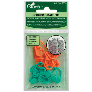 clover locking stitch markers  - Knot Another Hat