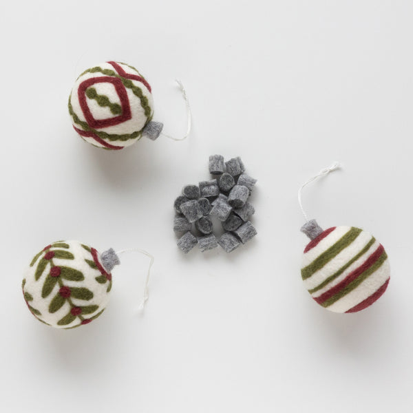 felted sky ornament caps - Knot Another Hat