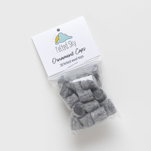 felted sky ornament caps - Knot Another Hat