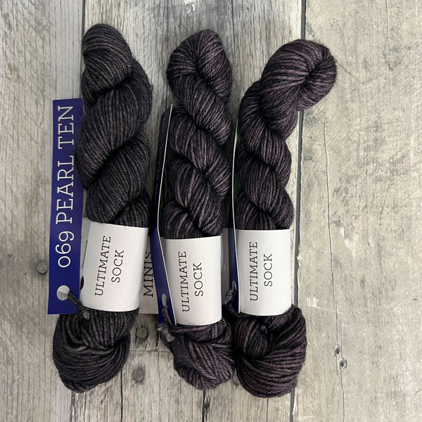 malabrigo ultimate sock mini skeins 069 pearl ten - Knot Another Hat