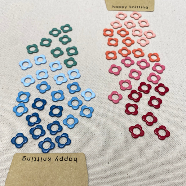 allstitch studio small flower stitch markers  - Knot Another Hat