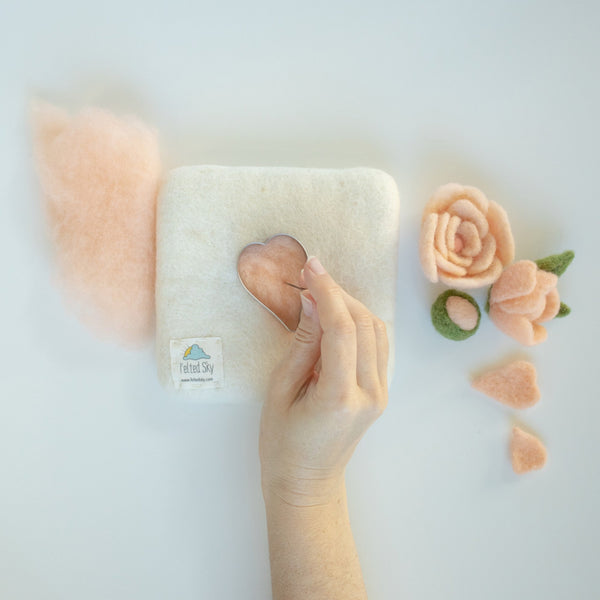 felted sky wool mini mat - Knot Another Hat