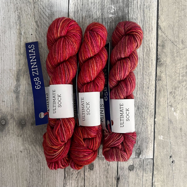 malabrigo ultimate sock mini skeins 658 zinnias - Knot Another Hat