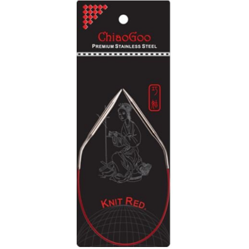 chiaogoo red 12" circular needles  - Knot Another Hat