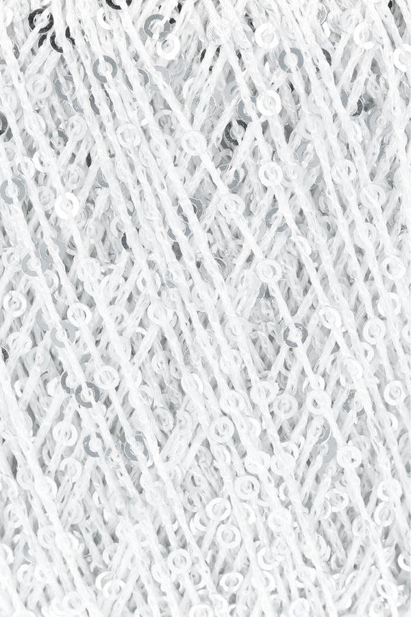 lang yarns paillettes 0001 white/silver - Knot Another Hat