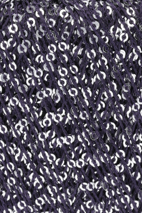 lang yarns paillettes 0035 navy/silver - Knot Another Hat