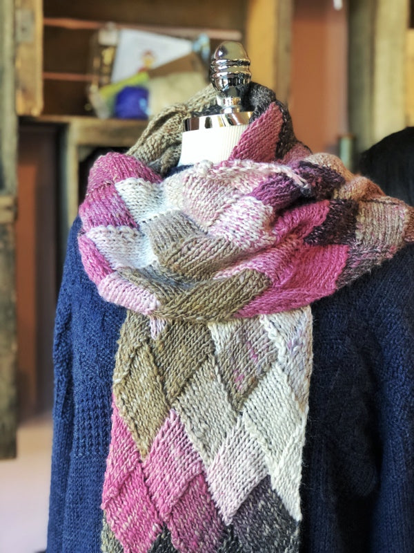 knot another hat entrelac scarf (download)  - Knot Another Hat