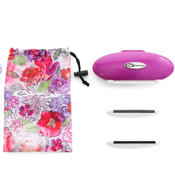 gleener on the go travel fuzz remover fuchsia - Knot Another Hat