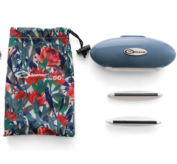 gleener on the go travel fuzz remover grey - Knot Another Hat